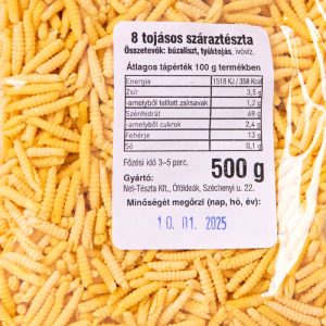 Apró csigatészta 6 tojásos 0,5 kg